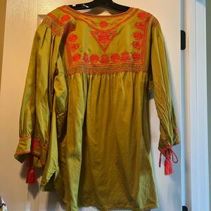 John Mark embroidered top